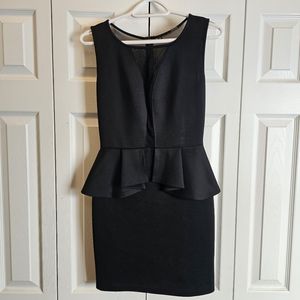 Black see-through back dress